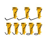 DEWALT Lot de 8 crochets muraux robustes pour organiser l'énergie, les outils à main et de jardin dans votre atelier, garage ou sous-sol