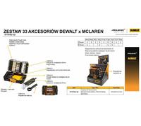 Dewalt McLaren DT70782-QZ - Jeu d'outils fr avec clés 6 pans, cruciformes et Torx, avec coffret de rangement fr, modèle DT70782-QZ, 33 pièces