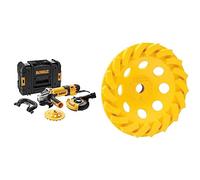 DEWALT Meuleuse d'angle électronique "Le Béton 125 mm - 1500 W - 240 V - DWE4257KT-QS & Disque de Coupe M14 Turbo - DT3797-QZ