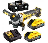 DEWALT Meuleuse d'angle sans fil + coffret (2x5Ah PowerStack) DCG405H2T