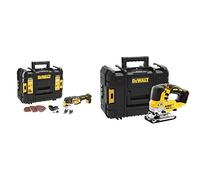DEWALT - Multi-Cutter XR 18V - DCS355NT-XJ - L'Outil Multifonctionnel Oscillant & Scie Sauteuse à Poignée Supérieure Brushless XR 18V Li-ion - DCS334NT-XJ - Scie sans Fil avec Coffret TSTAK