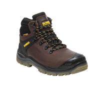 DEWALT Newark S3 Imperméable Sécurité Randonneur Bottes Marron GB 11 Eur 46
