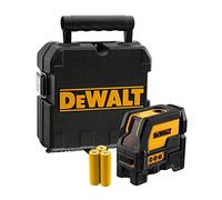 DEWALT Niveau Laser Croix + Aplomb - Pointeur Horizontal Auto-Nivellant 360° - Faisceau Vertical Croix - Portée 10m/50m avec Détecteur - Traceur IP54 - Avec Boîtier, Batteries et Support, DW0822-XJ
