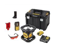 DeWalt - Niveau laser rotatif 18V avec coffret et accessoires - DCE074D1R