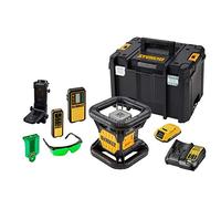 DeWalt - Niveau laser rotatif double pente intérieur/extérieur XR 18V 2Ah Li-Ion - faisceau vert - 1 batterie - coffret TSTAK - DCE079D1G-QW