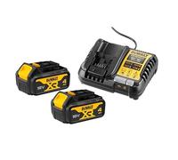 Pack 2 batteries DEWALT XR 18V 4Ah Li-Ion + chargeur - DCB1104M2-QW