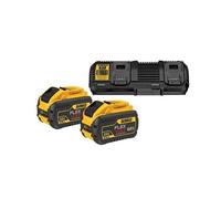 DeWALT Pack 2 batteries XR FLEXVOLT 18V/54V 9Ah/3Ah Li-Ion + chargeur double Dewalt DCB132X2