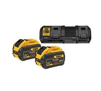DeWALT Pack 2 batteries XR FLEXVOLT 18V/54V 9Ah/3Ah Li-Ion + chargeur double Dewalt DCB132X2