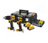 DEWALT Pack Perceuse percussion + visseuse à chocs 18V 2x1.7 Ah Powerstack - DCK2050E2T-QW