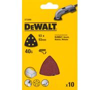 DeWALT Papier abrasif 93 x 93 mm, P40 Velcro, (10 pièces) DT3090
