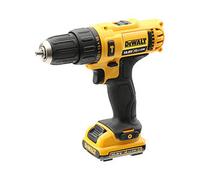 DEWALT DCD716D2 Perceuse visseuse + 2 Batteries 10,8V 2Ah Li-ION + Coffret, Noir/Jaune, 10mm