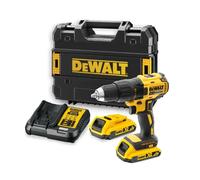 Dewalt Perceuse sans charbon à batterie XR 18 V, 2x Li-Ion 2,0 Ah, TSTAK DCD777D2T