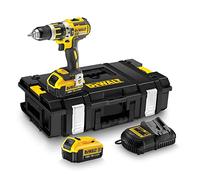 DEWALT - Perceuse Visseuse à Percussion Compact Brushless XR 18V Li-Ion 4Ah - DCD795M2-QW - Perceuse sans Fil avec Coffret TSTAK, 2 Batteries / Chargeur - 2 Vitesses (0-600/2000 tr/min) - 350W