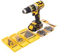 DEWALT - Perceuse-Visseuse À Percussion Compact Brushless XR 18V Lithium Ion, 1,5Ah - DCK795S2T-QW - Perceuse Visseuse Sans Fil Avec Coffret TSTAK - 2 vitesses - Mandrin 13mm en Métal