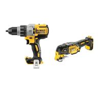 DeWalt Perceuse visseuse percussion Premium XRP 18V - sans batterie ni chargeur - coffret TSTAK & Outil Oscillant Multi Cutter 18V Sans Fil Brushless - Livré avec Jeu d'Accessoires de Coupe