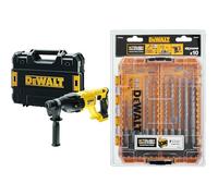 DEWALT Perforateur-Burineur SDS-PLUS Brushless 2.6J 18V, Sans Fil avec Coffret TSTAK et Débrayage de Sécurité + DEWALT Coffret TOUGHCASE 10 Pièces, Forets SDS-Plus