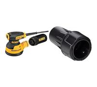 DEWALT - Ponceuse excentrique 280W ø125mm - DWE6423 & Raccord d'Aspiration Pivotant à 360°/Bloquant - À Fixer sur Flexibles de 35mm de Diamètre
