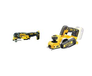 DEWALT Rabot Brushless XR 18V sans Batterie ni Chargeur DCP580N-XJ - Coffret TSTAK & Outil Oscillant Multi Cutter 18V Sans Fil Brushless - Livré avec Jeu d'Accessoires de Coupe et de Ponçage