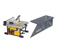 DEWALT - Scie à Table Compacte 210 mm - DWE7485-QS - Scie sur Table Filaire 1850 W - Largeur de Coupe 622 mm & wolfcraft 5208000 Équerre 3D d'onglet 150 x 275 x 66 mm - Traçage angle de 45° à 90°