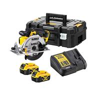 DeWalt Scie Circulaire XR 18V 4 Ah - DCS391M2-QW - Scie Circulaire sans Fil avec Coffret, 2 Batteries et Chargeur - 3700 trs/min - Lame Carbure 24 Dents 165 mm - Profondeur Coupe Max à 90° 55 mm Noir/Jaune 45 cm
