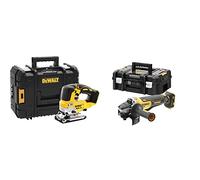 DEWALT - Scie Sauteuse à Poignée Supérieure Brushless XR 18V Li-ion - DCS334NT-XJ - Scie sans Fil avec Coffret TSTAK et Éclairage LED - Courses à Vide 3200tr/min - Coupe Bois 135mm & DeWalt
