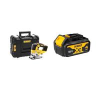 DEWALT - Scie Sauteuse à Poignée Supérieure Brushless XR 18V Li-ion - DCS334NT-XJ - Scie sans Fil & Batterie XR 18V 4 Ah Li-Ion - DCB182-XJ - Compatible Avec Tous Les Outils XR 18V Bricolage