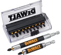 DEWALT Set 12 Pièces Inserts Impact Torsion Et 2 Adaptateurs Aimants Avec Guide