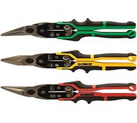 DeWalt - Set de 3 ciseaux à tôle Ergo DWHT14676-0 - droit (jaune), gauche (rouge), droite (vert)
