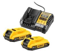 DEWALT Starter-Set Akku-Kit DCB1104D2, 18Volt, Chargeur