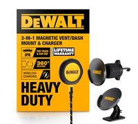 DEWALT Support de téléphone magnétique pour Voiture, Chargeur sans Fil Robuste, Support de Grille d'aération, Support de Tableau de Bord, Supports de téléphone Portable pour Votre Voiture pour Homme