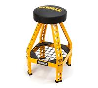 DeWalt Tabouret Atelier DXSTFH030 - Tabouret - Max. 135KG - Rotation à 360 Degrés - Siège Résistant aux Égratignures - Résistant à la Rouille/Corrosion - Acier - Jaune/Noir