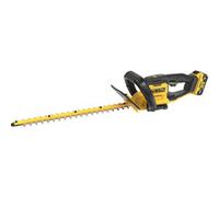 Taille-haies XR 18V 5Ah Li-Ion Brushless DEWALT 55 cm, entredents 19 mm + 1 batterie 5Ah + 1 chargeur + support mural - DCMHT562P1-QW