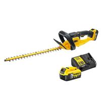 Taille-haie 55 cm DCM563P1 - 18 V XR - 5Ah - livré avec 1 batterie 18V 5Ah et un chargeur DeWalt Gris/jaune