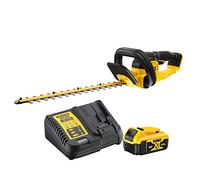 DEWALT - Taille-Haies Brushless XR 18V 5Ah Li-Ion - DCMHT563P1-QW - Taille Haie Électrique sans Fil avec Batterie et Chargeur - Lame 55cm - Écartement des Dents 25mm - Coupe 75min/Charge - 3,4kg