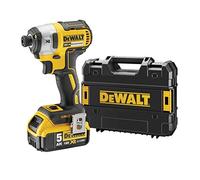 DEWALT - Visseuse à Chocs Brushless XR 18V Li-Ion 5Ah - DCF887P2-QW - Électrique sans Fil avec Coffret TSTAK, 2 Batteries / Chargeur - 3 Vitesses (0-1000/2800/3250tr/min) - Mandrin ¼” - 400W