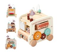 dewdat Bus Éducatif,Jouet Bus 5 en 1 pour Tout-Petits | Xylophone Formes et Couleurs pour École Garderie Fêtes