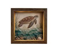 dewdat Coastal Lighthouses Sea Glass Shadow Box Night Lights