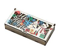 dewdat Enveloppes pour Argent De Noël - Enveloppes Creuses pour Argent Liquide De Fête - Coffret en Bois pour Pièces De Noël | pour Vacances Mariage Fête Rassemblement Maison Remise De Diplôme Bureau