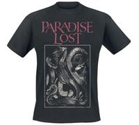 dewe3tdesdEU Paradise-Lost-T-Shirt-Snake-Back-Print-Band-Logo-Mens-Black