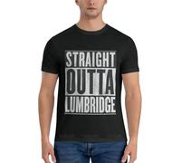 dewe3tdesdEU Summer-Men-t-Shirt-Black-Man-Tshirt-Straight-Outta-Lumbridge-Essential-T-Shirt-Men-Workout-Shirt