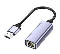 Dewedrt Adaptateur USB vers RJ45 Ethernet USB3.0 PC Internet USB 1000Mbps Adaptateur réseau pour ordinateur portable/TV Box