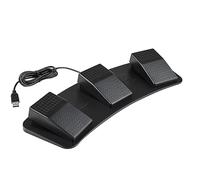 Dewedrt Commutateur sur pied triple USB, touche de contrôleur, clavier personnalisé, pédale d'action multimédia pour jeux pour ordinateur