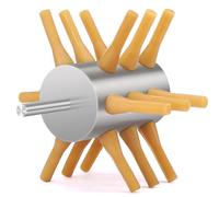 Dewedrt Plumeuse de poulets, accessoire de perceuse, plumeuse de poulets en acier inoxydable, machine plumeuse de plumes de poulet à 18 doigts