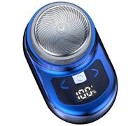 Dewedrt Rasoir électrique portable de poche pour homme Mini rasoir à barbe Écran LCD d'alimentation Rasoir rechargeable pour les voyages à A