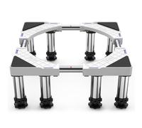DEWEL Base à 8 pieds pour réfrigérateur, lave-linge et sèche-linge, capacité de charge 450 kg, convient aux réfrigérateurs et lave-linge (largeur : 43-57 cm / hauteur : 18-20 cm).
