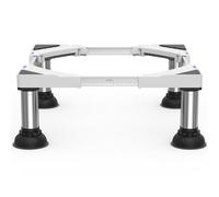 DEWEL Base de machine à laver réglable, cadre de base pour machine à laver pour réfrigérateur, sèche-linge et congélateur, charge maximale 300 kg, réglable 43-62 cm, 15-18 cm, blanc