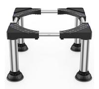 DEWEL Base de Réfrigérateur Support Frigo Hauteur 30-33cm 4 Pieds Stables à Ventouse Socle RéGlable Rehausseur De RéFrigéRateur Pour Lave-Vaisselle CongéLateur Bahut CongéLateur Noir