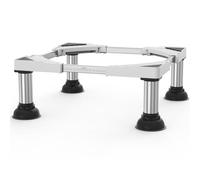 DEWEL Base pour machine à laver réglable, cadre base pour machine à laver, pour réfrigérateur, sèche-linge et congélateur, charge maximale 300 kg, réglable 43-62 cm, 20-23 cm, blanc