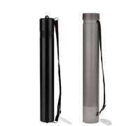 DEWEL Lot de 2 Tube Poster a0,Tube de Transport Télescopique pour Poster A0,Tube de Transport pour Affiches,Posters,Tableaux et Papier Flipchart,Plastique Durable,Longueur et Sangle Réglables（Gris）