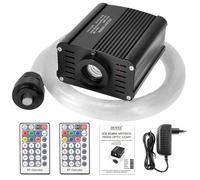 DEWEL Lumière à Fibre Optique 16W RGBW LED Luminaire Ciel Etoil de Plafond 450pcs 0,75mm 2M Eclairage de Fibre Optique avec RF 28key Remote peut DIY Couleur